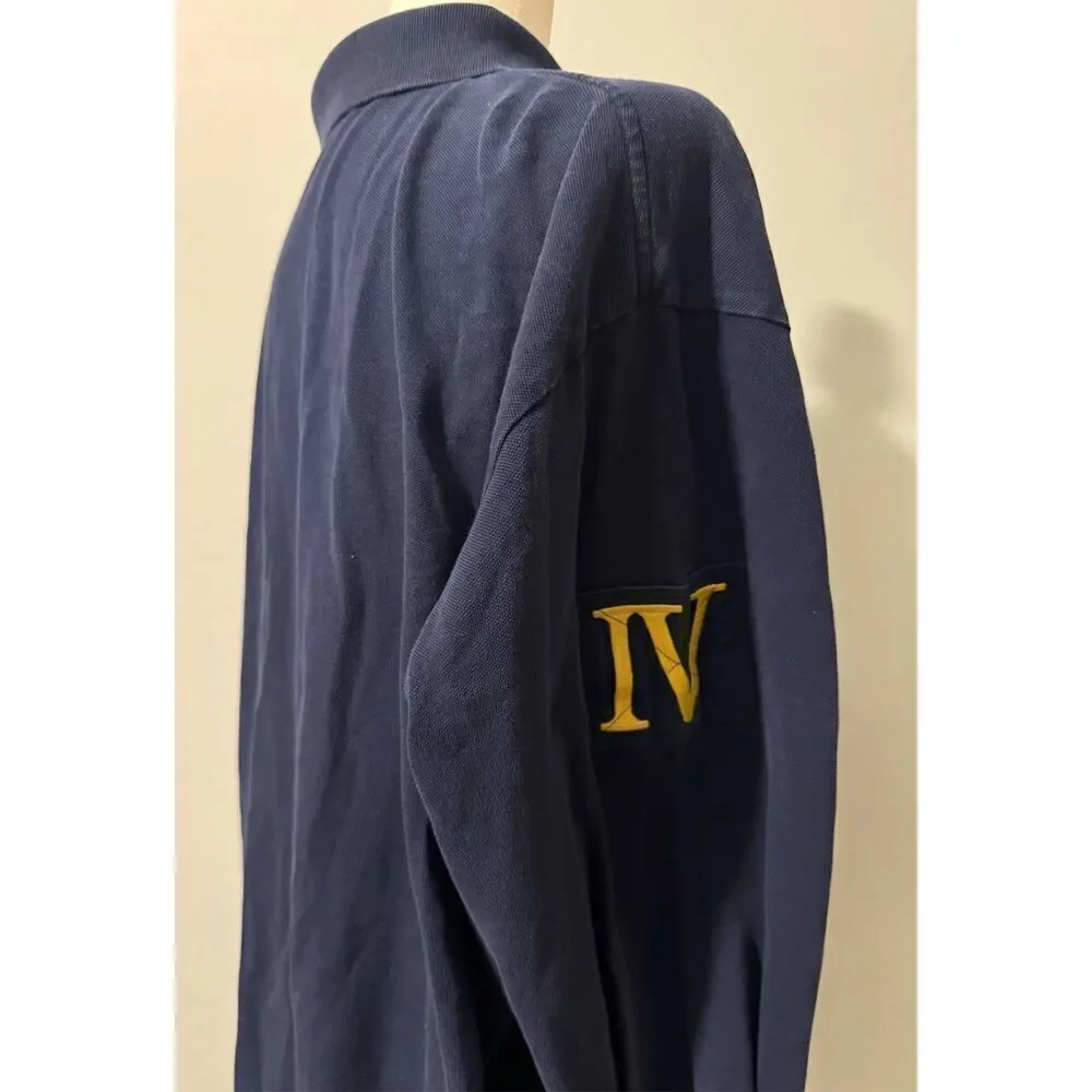 Polo Ralph Lauren blue sport shirt country riders & jockey club rugby big pony l